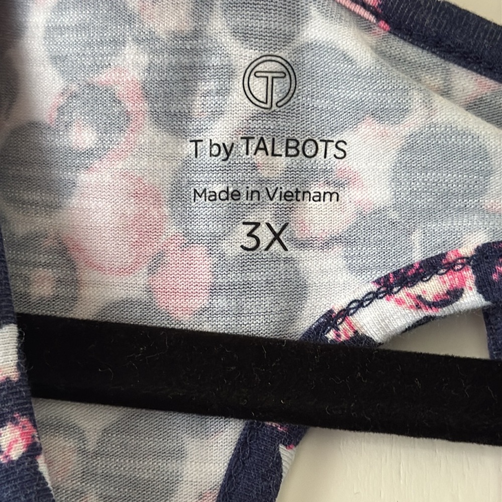 T By Talbots Sleeveless Colorful Printed Twist Back Midi Dress Plus Size 3X - Picture 3 of 7